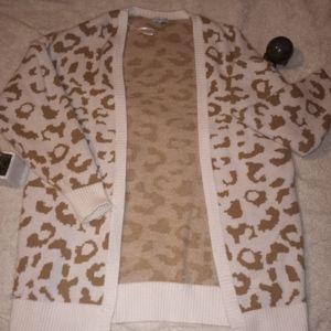 White birch leopard cardigan